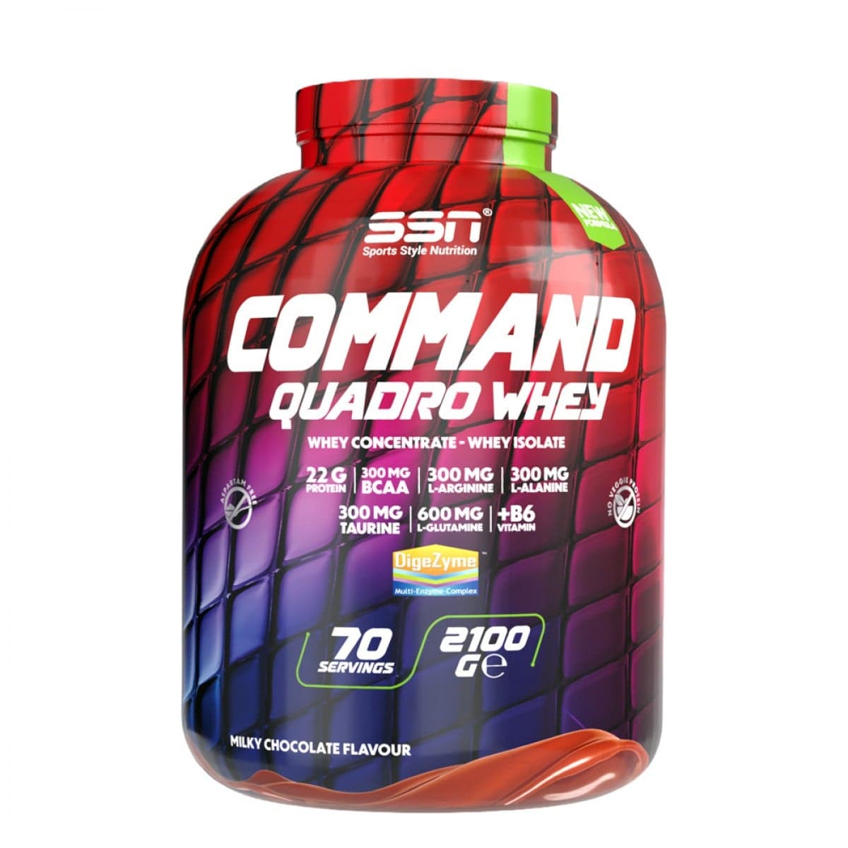 SSN Sports Style Nutrition Command Quadro Whey 2100 Gr (Çikolatalı) Protein Tozu