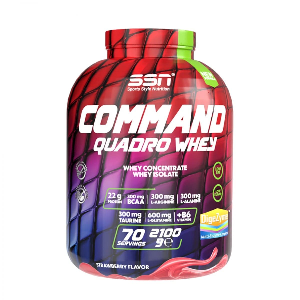 SSN Sports Style Nutrition Command Quadro Whey 2100 Gr Çilek Protein Tozu