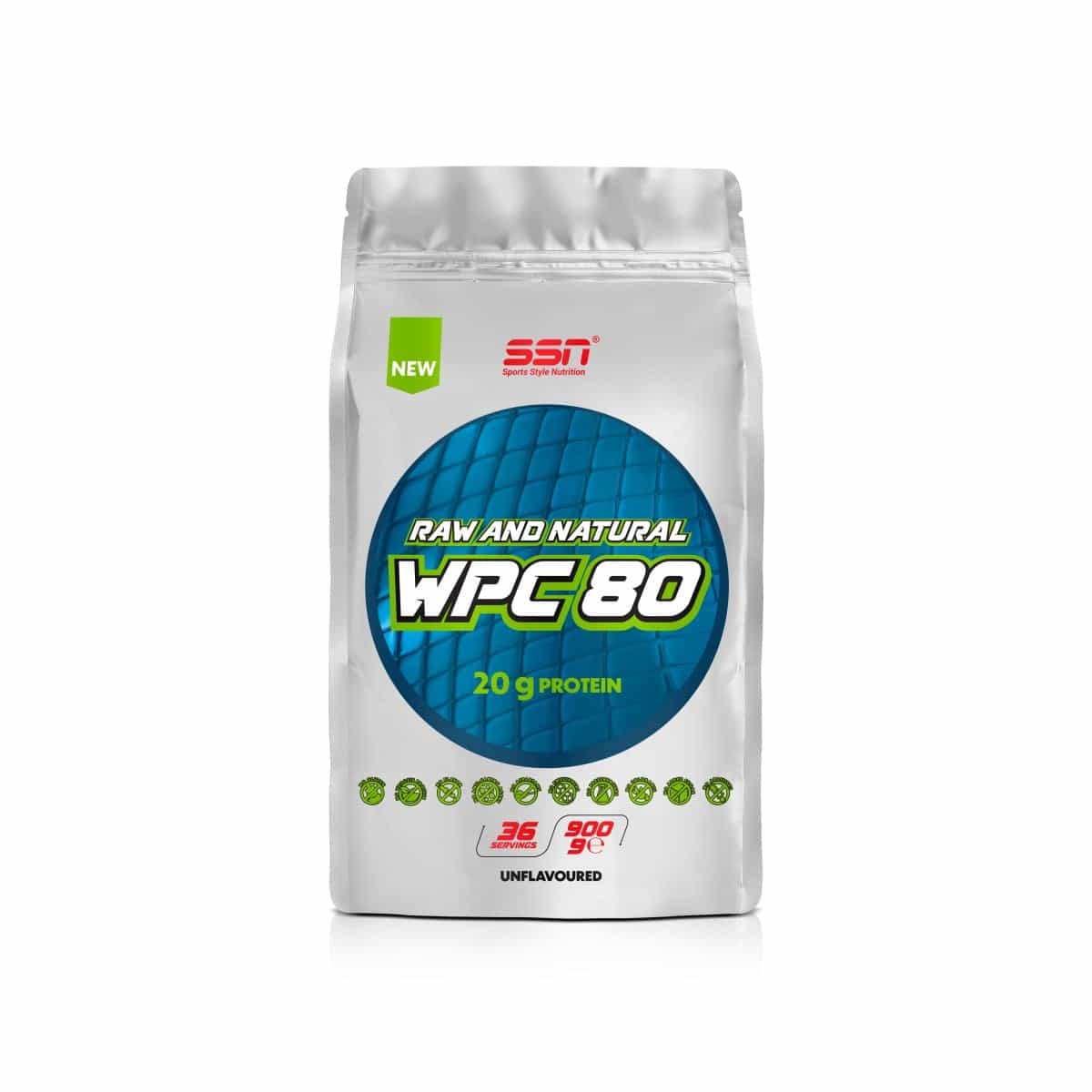 SSN Sports Style Nutrition Raw and Natural WPC 80 Protein Tozu 900 gram