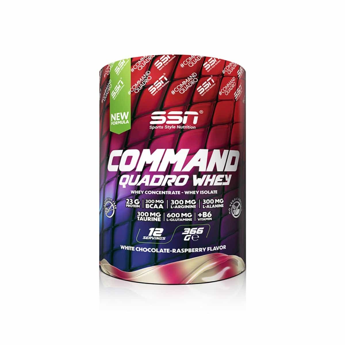 SSN Sports Style Nutrition Command Quadro Whey 366 Gr (Beyaz Çikolata Ahududu) Protein Tozu
